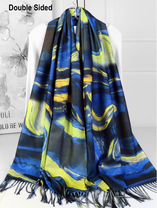 The Starry Night Double-sided Oil Painting Scarf